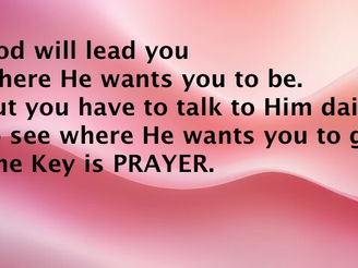 SATURDAY MORNING INSPIRATION - PRAYER!