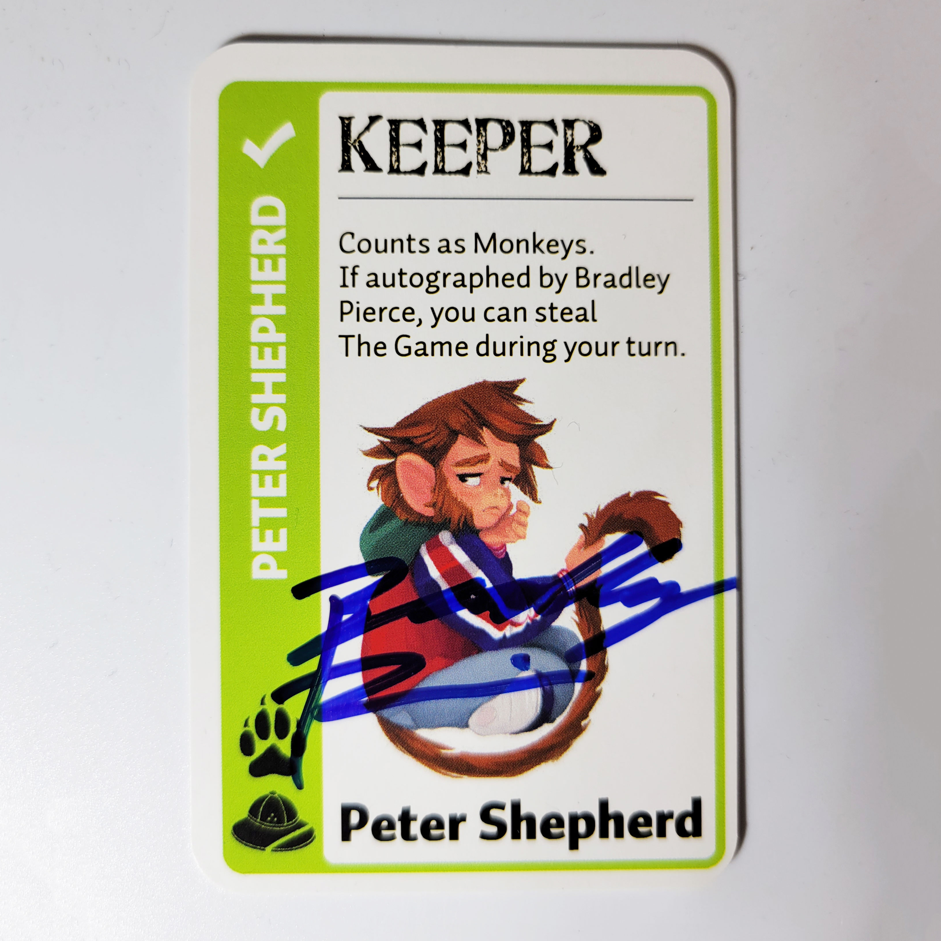 Bradley Pierce - Signed FLUXX Game Card