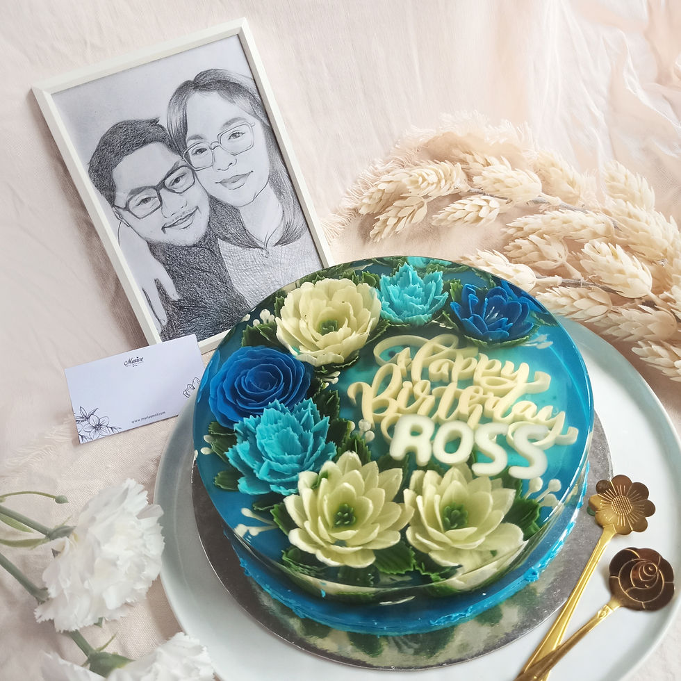 Thumbnail: 8" Jelly Cake with Portrait Sketch | Maraie Mnl