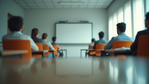 Class room with students