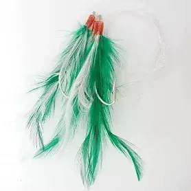 Eagle claw Mackerel Feather Bait Rig -Green/White