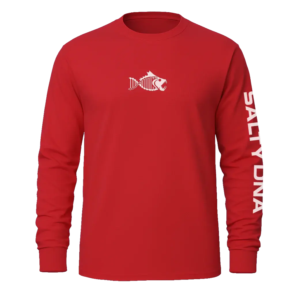 salty dna red long sleeve size L
