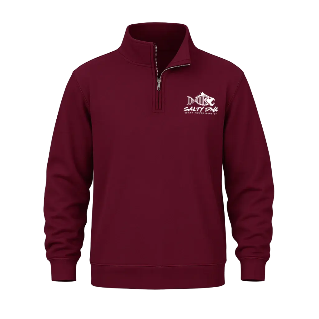 salty dna quarter zip maroon size xl