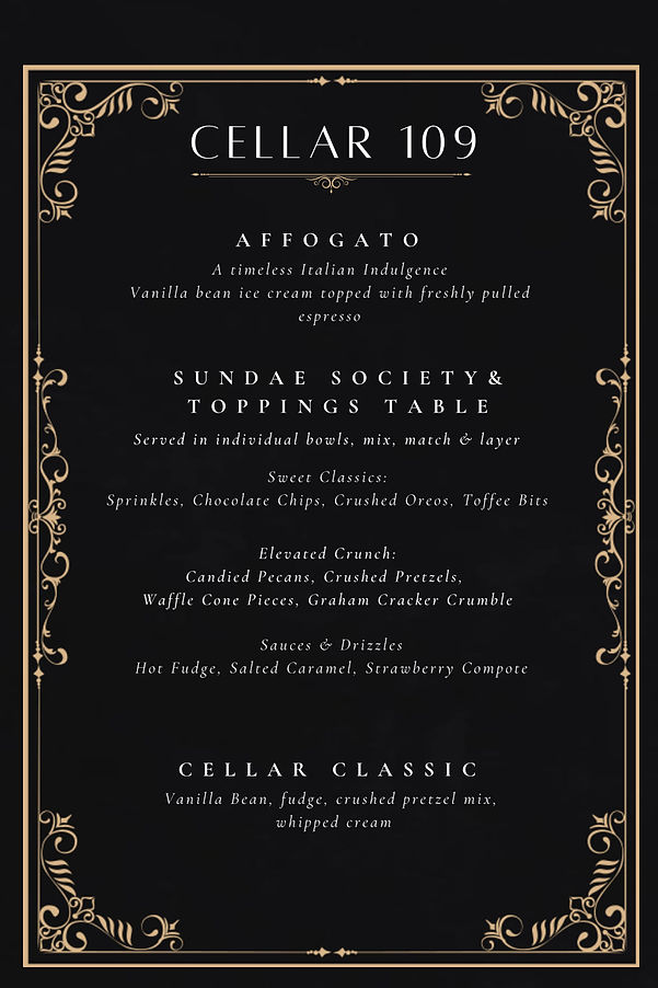 cellar 109 menu
