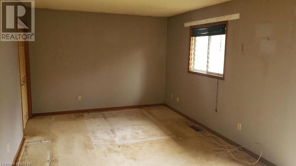 35-foot primary bedroom before adding walk-in closet and ensuite