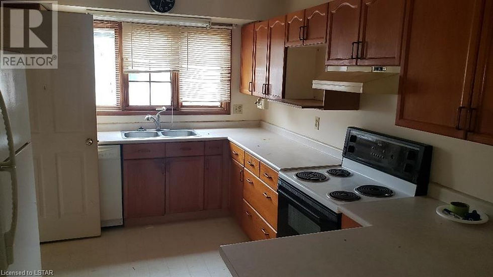 Kitchen layout before cabinets and finishes were renovated