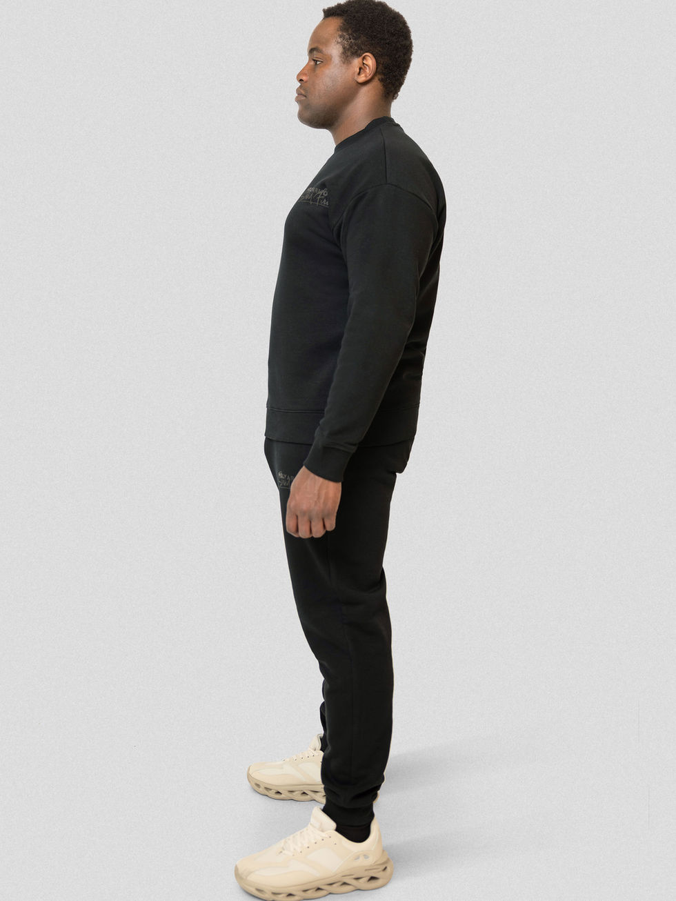 HA STAND FIRM JOGGERS -BLACK SIDE VIEW 2