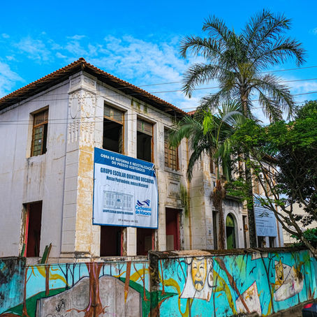 Atualização sobre a obra de reforma da cobertura, fachada e interior do prédio do antigo Quintino