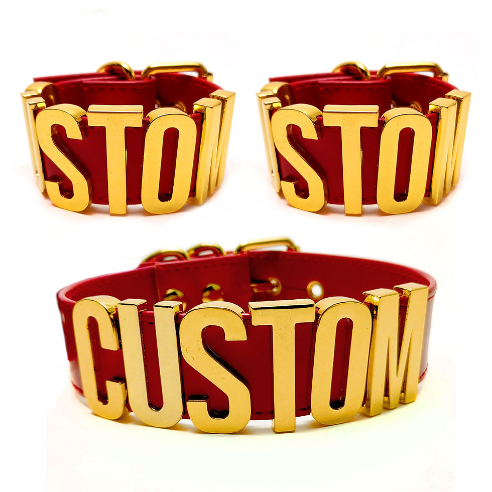 Thumbnail: Custom Pink or Red Bracelet/Choker Bundle
