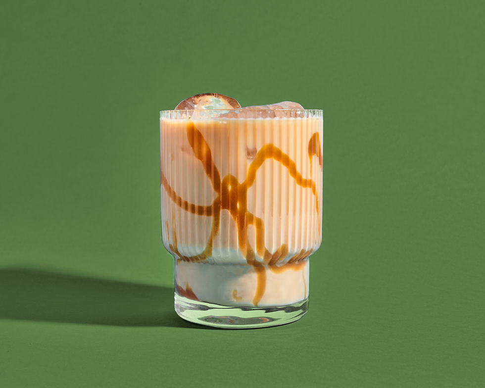 Iced caramel latte