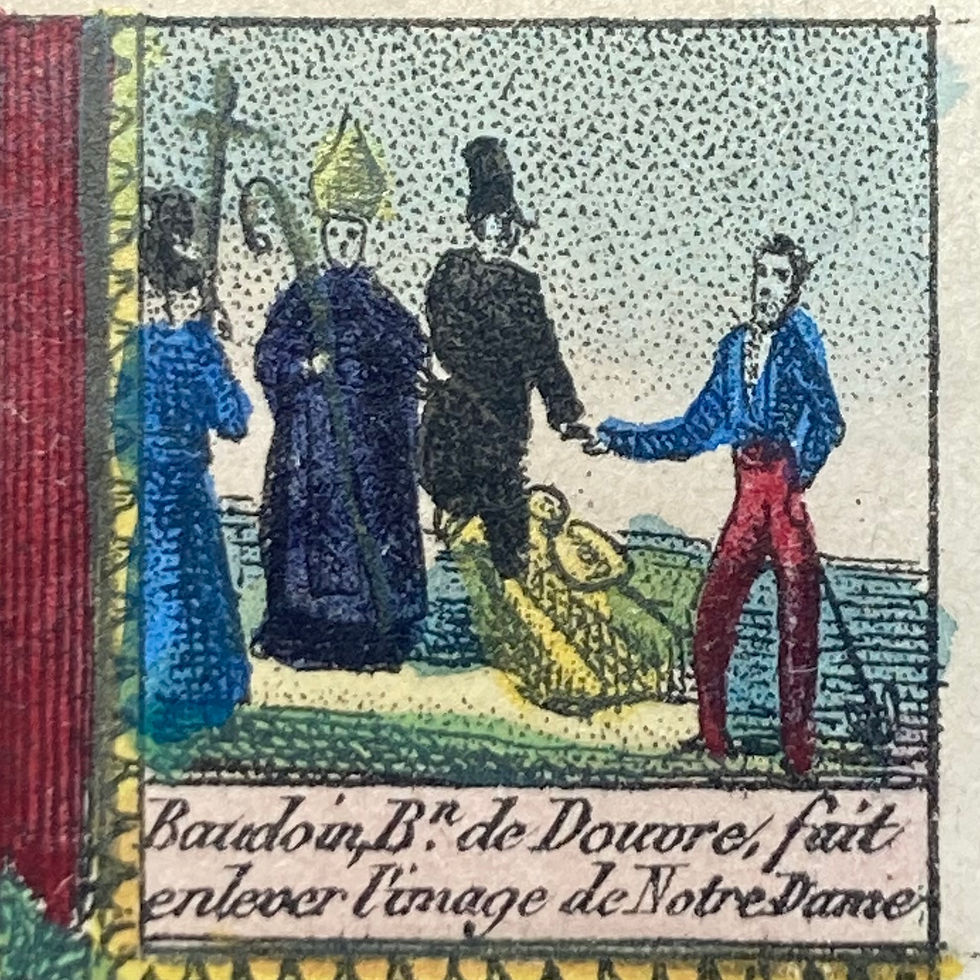 Thumbnail: ‘Black' Madonna of Notre Dame de Delivrande. Hand colored. Unrecorded.