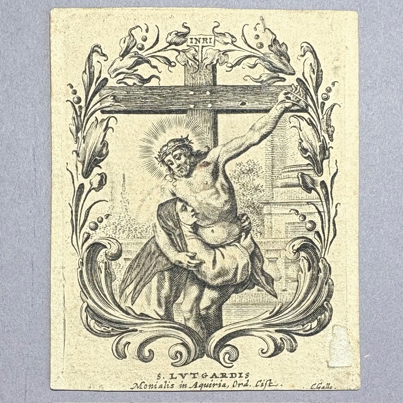 St. Lutgardis drinks the Blood of Christ.