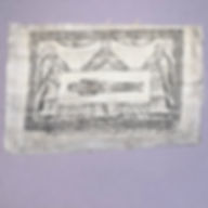 Holy Shroud of Besançon: Engraving on silk depicting this now-lost relic.
