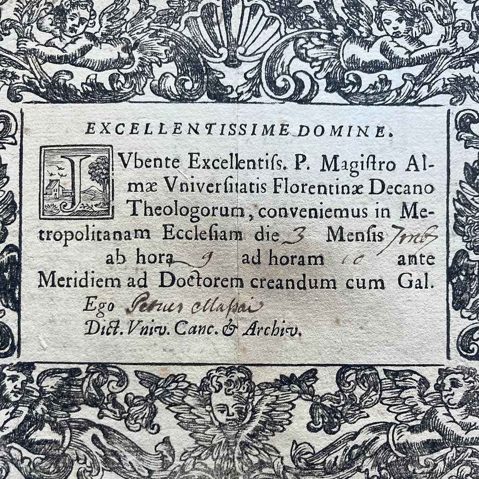 Thumbnail: Conferring a doctoral degree in 18th-cent. Florence: You’re invited! Unrecorded.