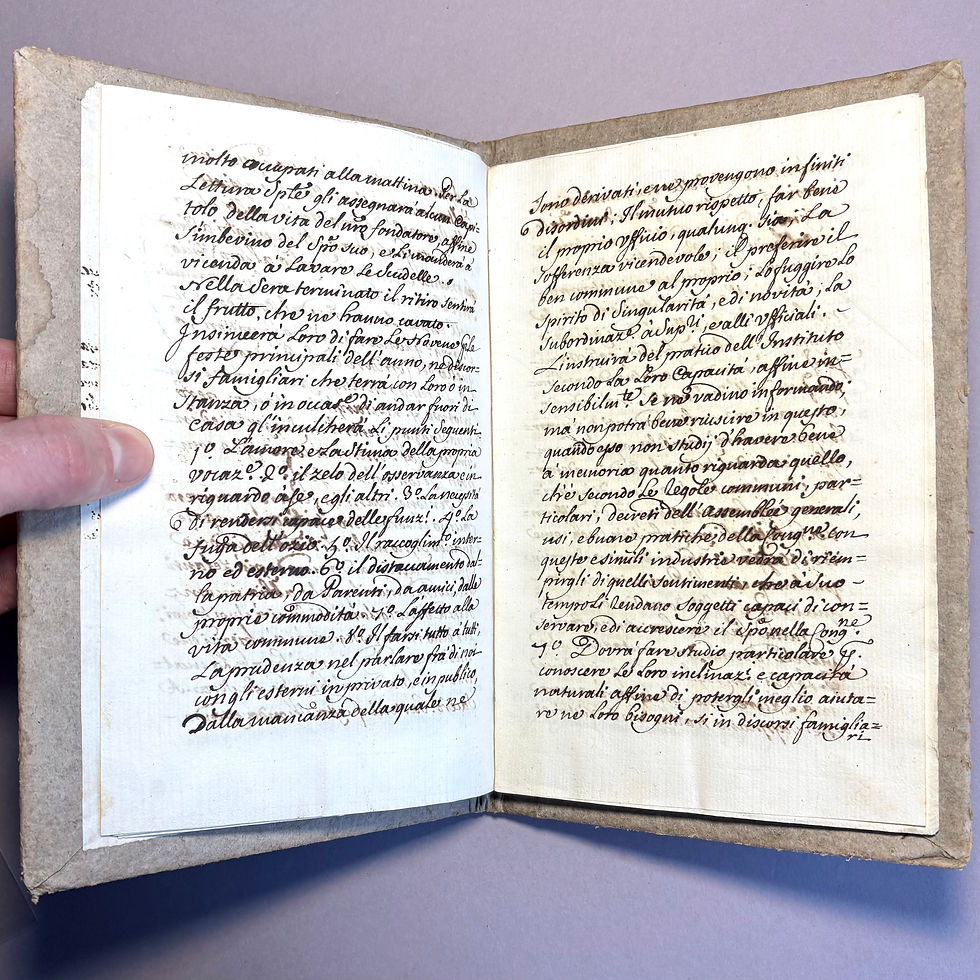 Thumbnail: 18th-century Italian manuscript, “For those who care for young students."