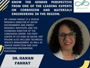 The gender perspective from one of the leading experts on Corrosion in the region