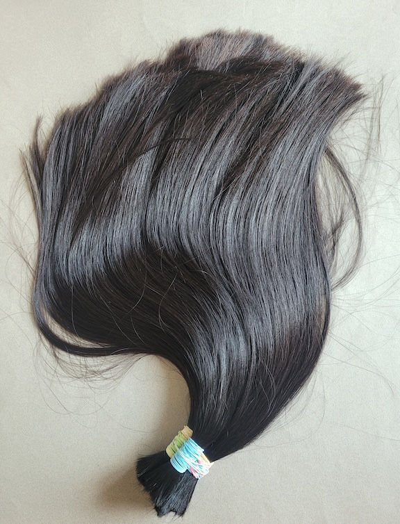 LOT D - 3 Slavic Darkest Black Brown Straight 20in tails