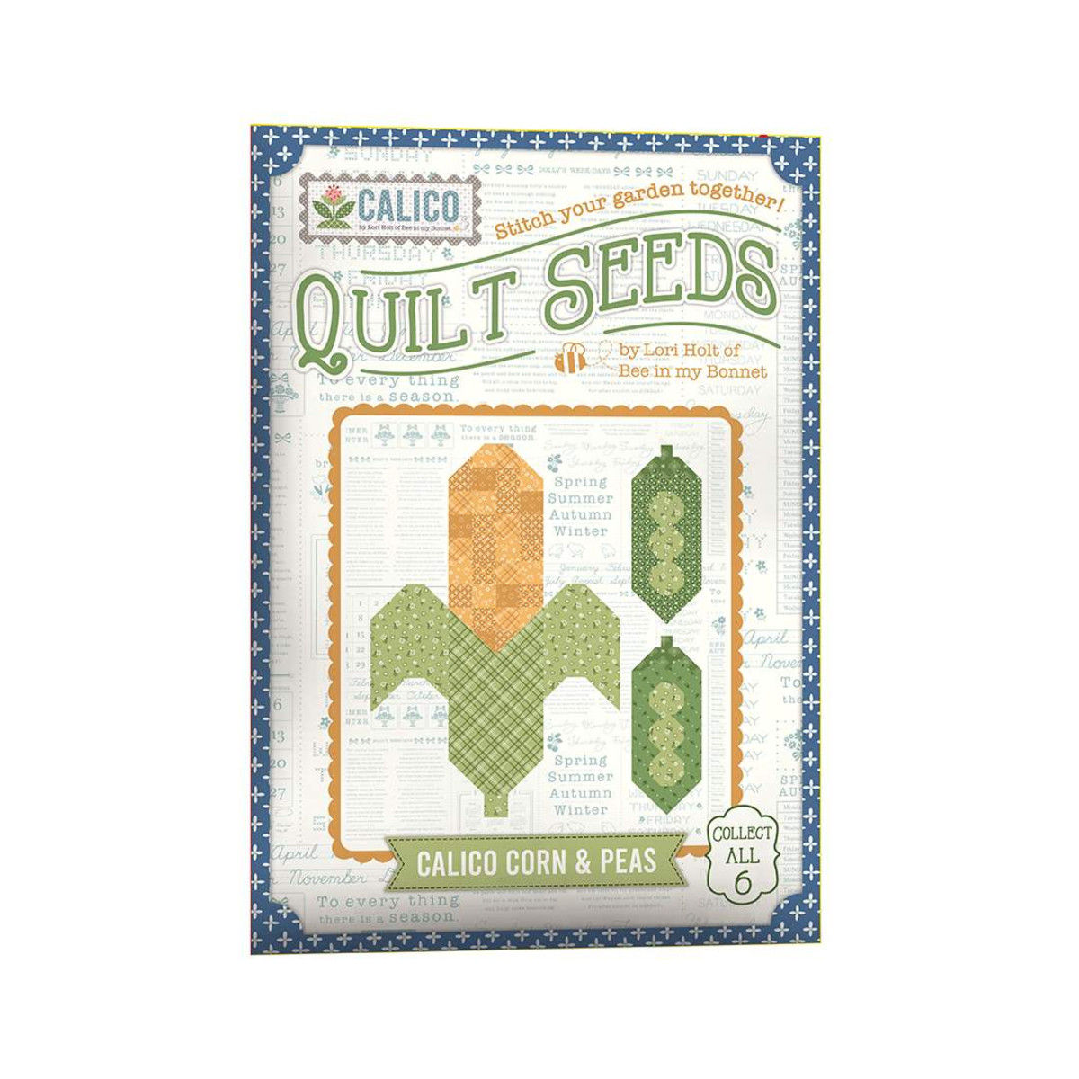 Lori Holt Quilt Seeds Pattern Calico Corn & Peas
