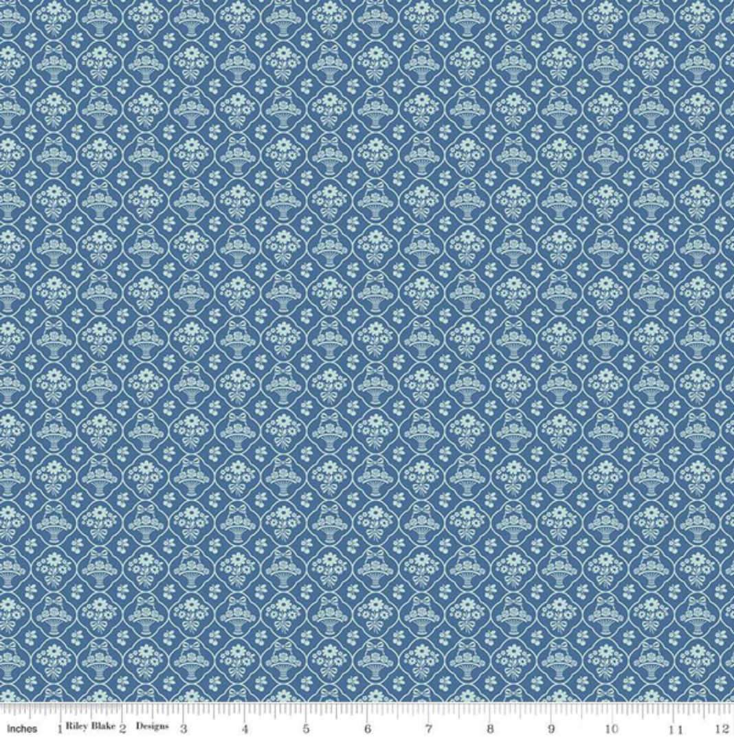 Calico Wallpaper Denim