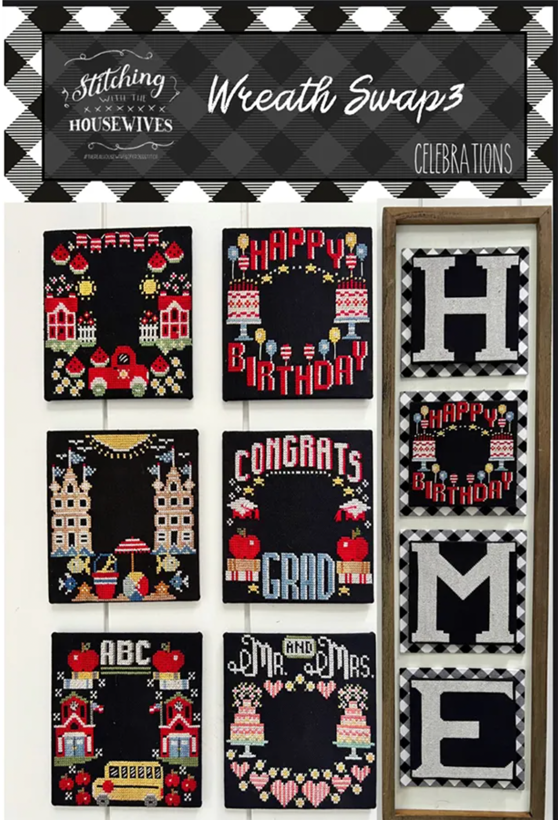 Wreath Swap 3 Cross Stitch Pattern Stitching with the Housewives