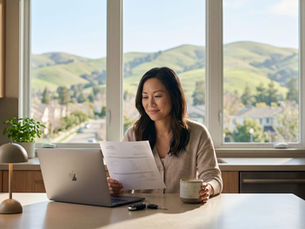 Bay Area car buyer reviewing a car deal from home