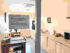 Our kitchen, usually full at this time of the hour, now it's empty