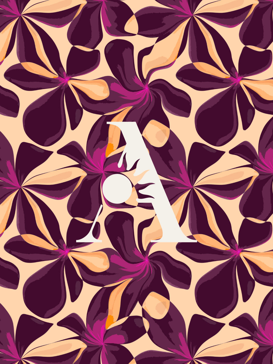 Warped Retro Blossoms - Abstract Floral +2