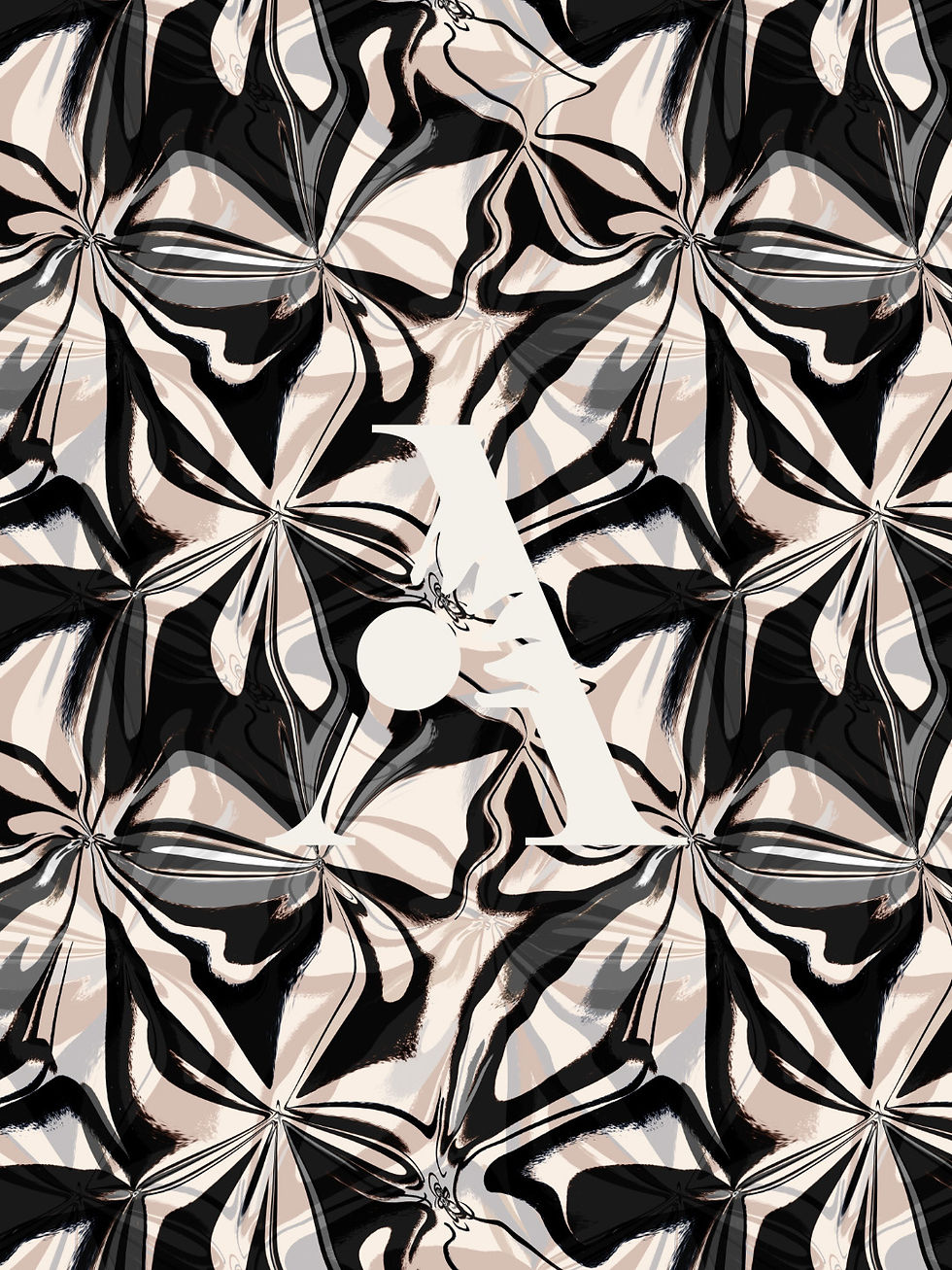 Warped Liquid Abstract - Neutral Print +1