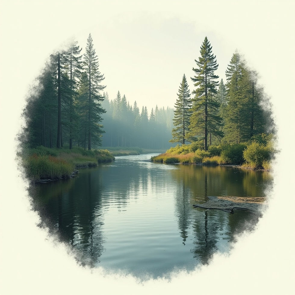 Forest Stream Reflections