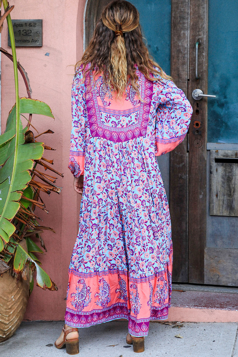 Thumbnail: Quinn 3/4 Sleeve Maxi Dress
