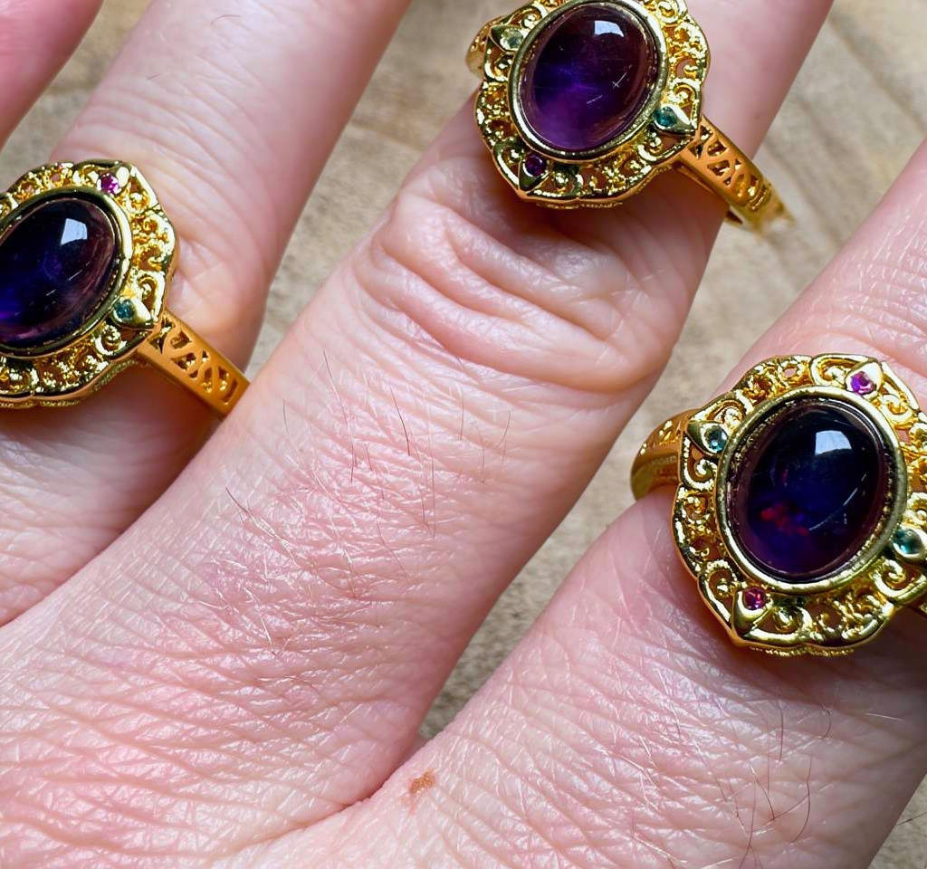 Amethyst Ring Adjustable
