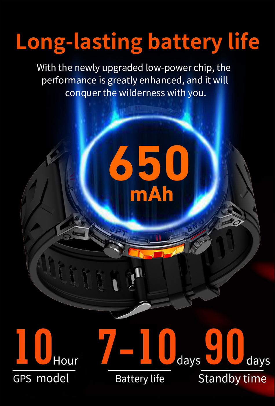 Miniatura: 2026New Military T-Rex3 Ultra GPS SmartWatch Built in GPS Compass Altimeter Baro