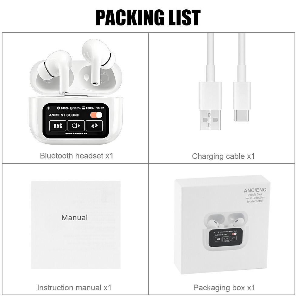 Miniatura: TWS Bluetooth 5.4 Wireless Earbuds with Touch LCD