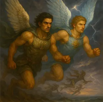 Yunan mitolojisinde Boreas’ın kanatlı oğulları, Argonotlar arasında yer alan rüzgârın kahraman ikizleri Zetes ve Kalais.