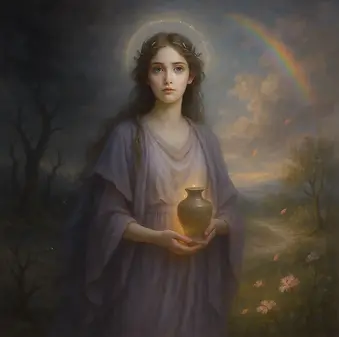 Yunan mitolojisinde umut ve beklentinin kişileşmiş tanrıçası Elpis.