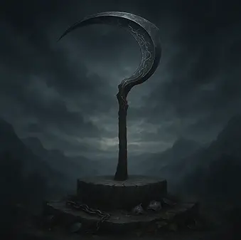 Yunan mitolojisinde Kronos’un gökleri egemenlik altına almak için kullandığı keskin orak.
