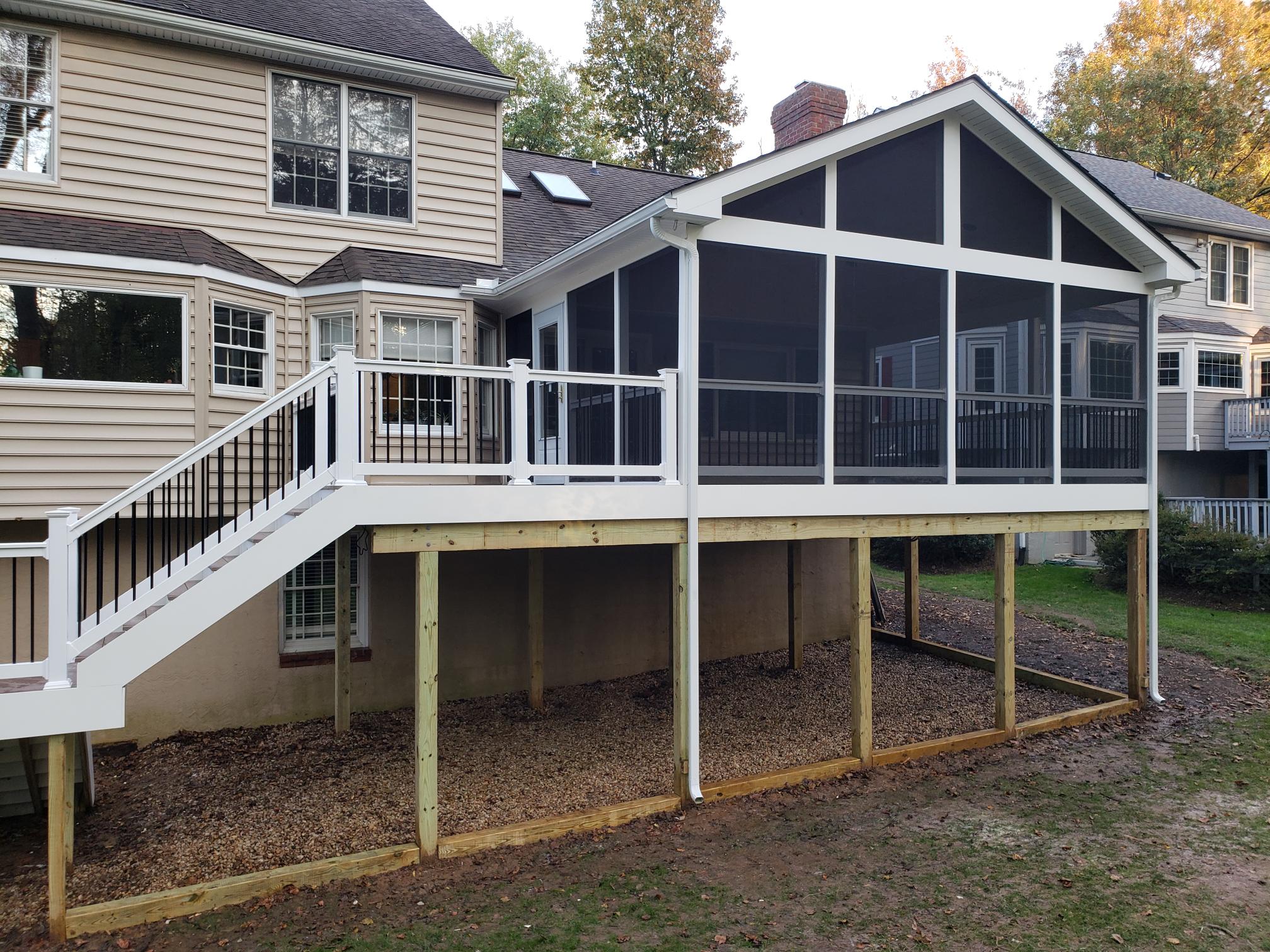 screened in porch by maryland deck build