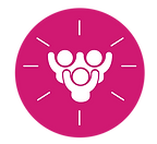 icon of people in a group with arms raised