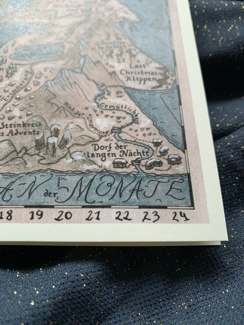 Mockup from Christmas Greeting Card Isle of December by Aeluna handdrawn