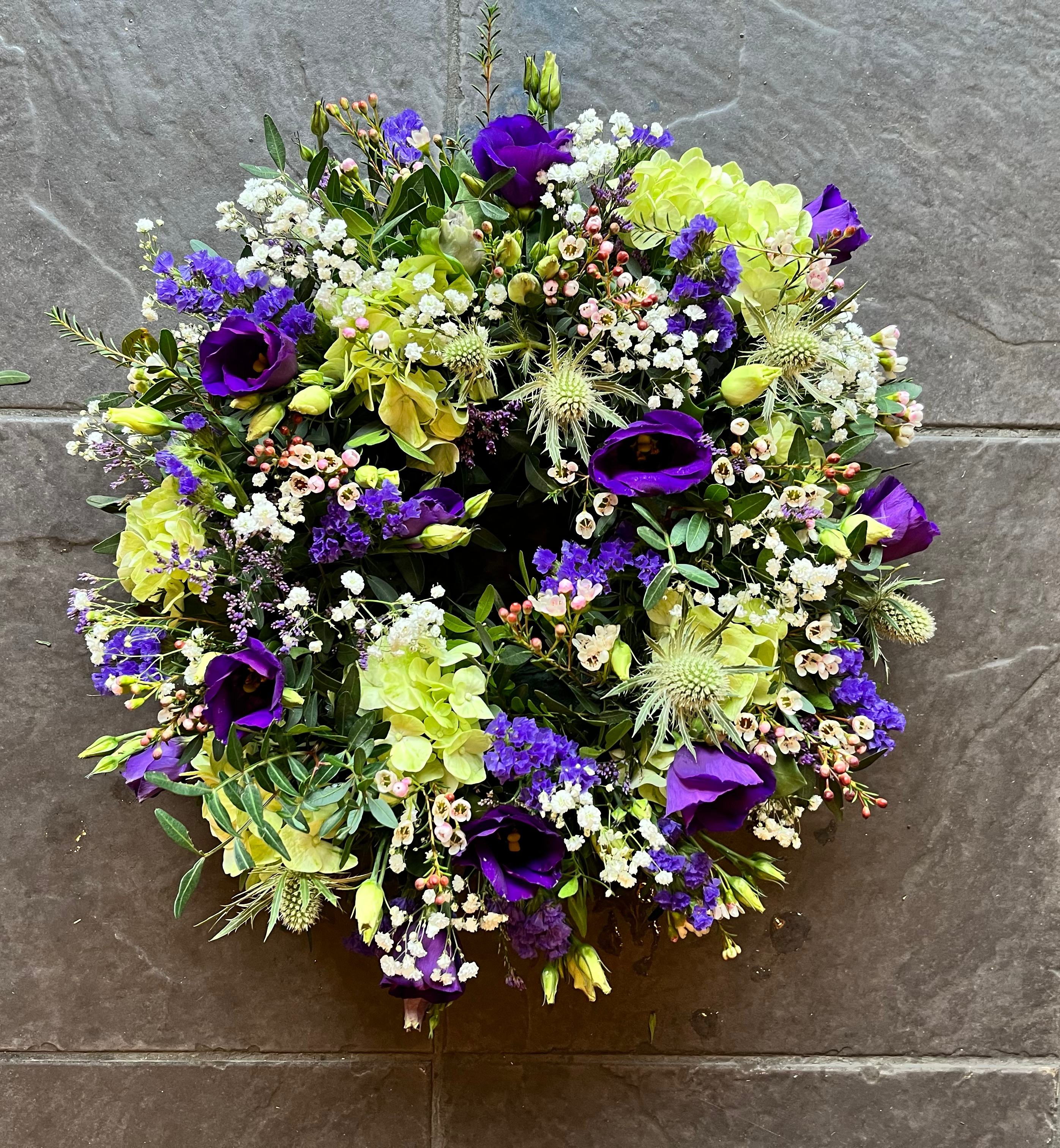 Purple and Green Wreath