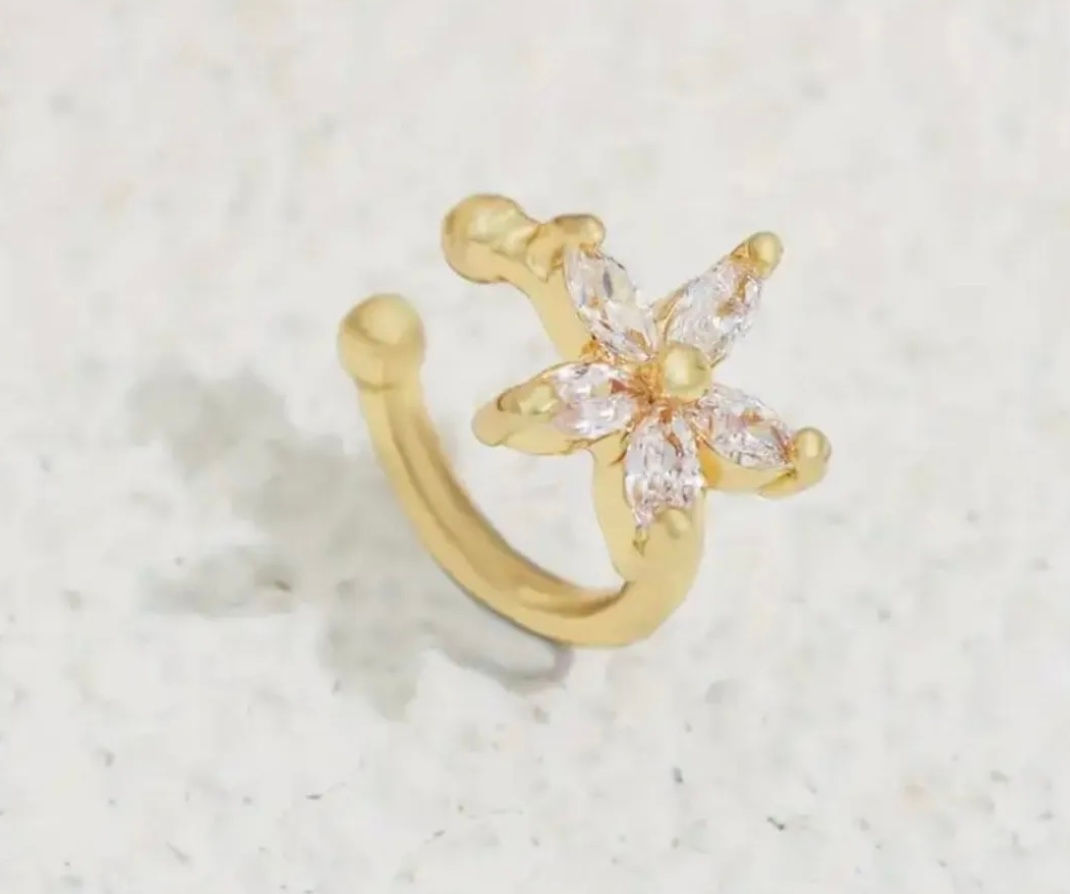 Bague d’oreille fleur 