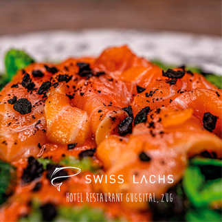 Risotto mit Cime di Rapa und Frischlachs-Sashimi, Guggital Zug