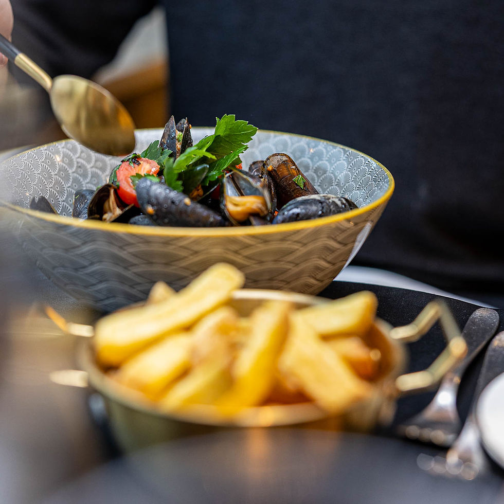 Moules et frites, klassisch fein, Guggital Zug