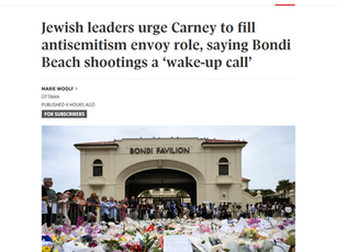 ALCCA Chair Urges Appointment of Antisemitism Special Envoy in The Globe and Mail