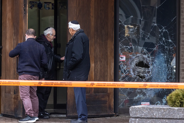 Montreal synagogue damaged.