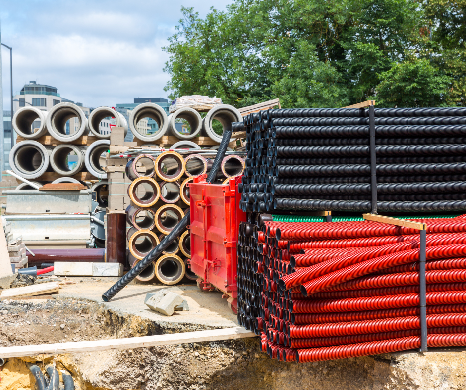 Plastic resin in construction materials such as PVC.