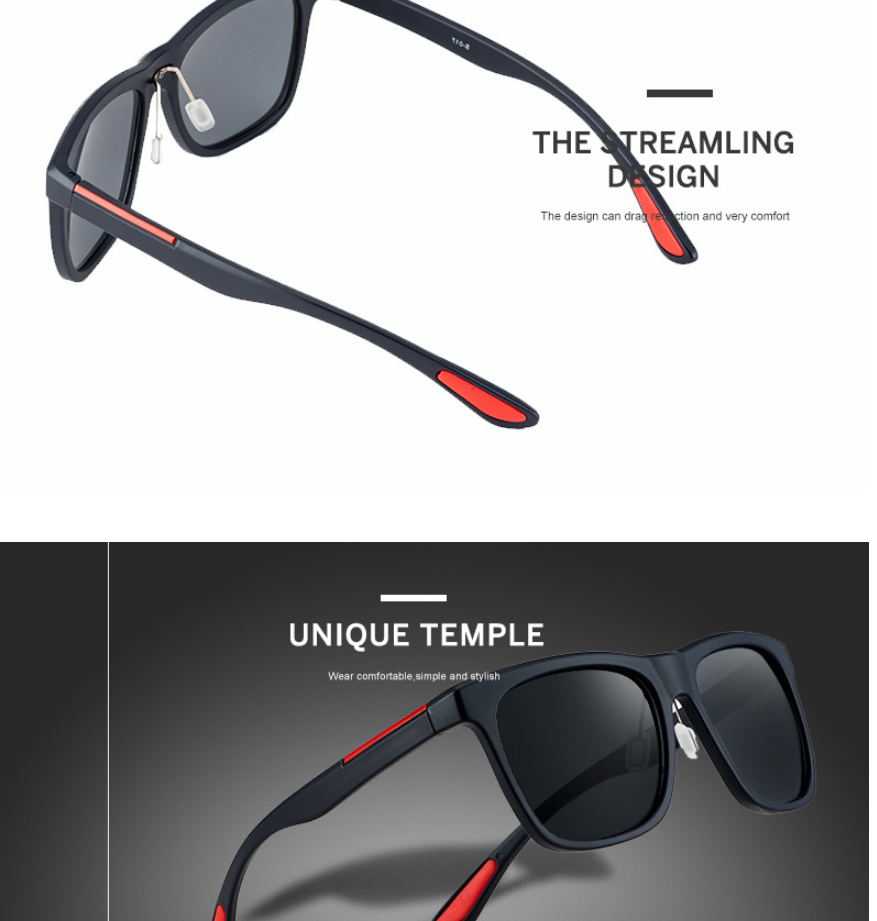 Retro Square Polarized Sunglasses — product view 1