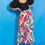 Thumbnail: Ivory/Fuchsia Woven Printed Midi Skirt