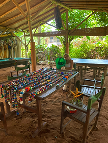 A volunteer doing an Upcycle Project
