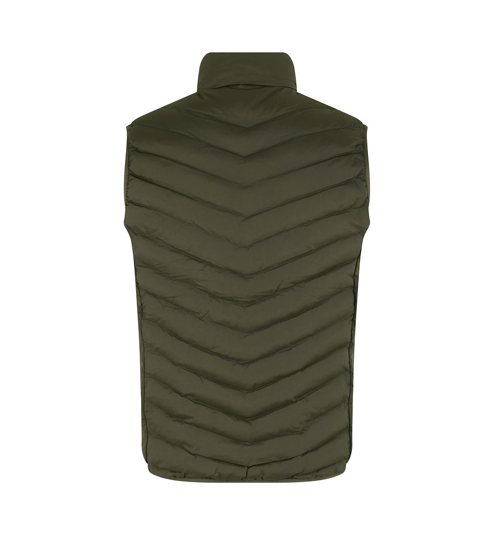 Miniaturebillede: ID Identity Stretch Bodywarmer Herre – vatteret herrevest med diagonale quiltede kanaler.